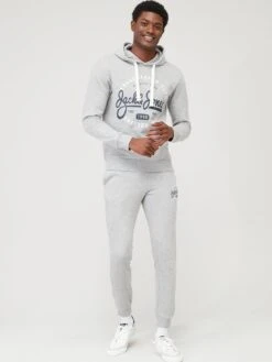 Jack & Jones Jack & Jones Graphic Logo Tracksuit - Light Grey