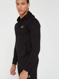 EA7 Emporio Armani Core Id Overhead Hoodie -Barbou Clothing Shop VKPU7 SQ5 0000000004 BLACK MDd1