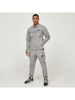 Alessandro Zavetti Mazzola Woven Cargo Overshirt - Grey  -Barbou Clothing Shop VKPUR SQ3 0000000070 DARK GREY MDo