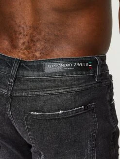 Alessandro Zavetti Bondini Slim Fit Denim Jean -Barbou Clothing Shop VKPUX SQ6 0000000004 BLACK MDd2