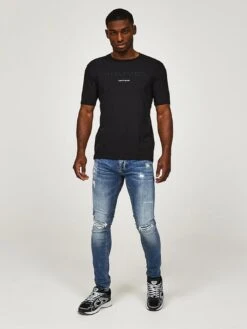 Alessandro Zavetti Volpe Superslim Fit Denim Jean -Barbou Clothing Shop VKPV1 SQ3 0000000265 MID WASH MDo