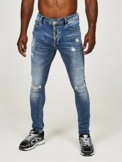 Alessandro Zavetti Volpe Superslim Fit Denim Jean -Barbou Clothing Shop VKPV1 SQ4 0000000265 MID WASH MDd