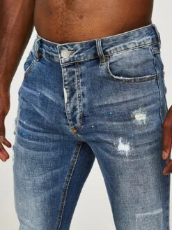 Alessandro Zavetti Volpe Superslim Fit Denim Jean -Barbou Clothing Shop VKPV1 SQ5 0000000265 MID WASH MDd1