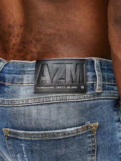 Alessandro Zavetti Volpe Superslim Fit Denim Jean -Barbou Clothing Shop VKPV1 SQ6 0000000265 MID WASH MDd2
