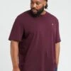 Lyle & Scott Lyle & Scott Big & Tall Plain T-Shirt - Dark Red