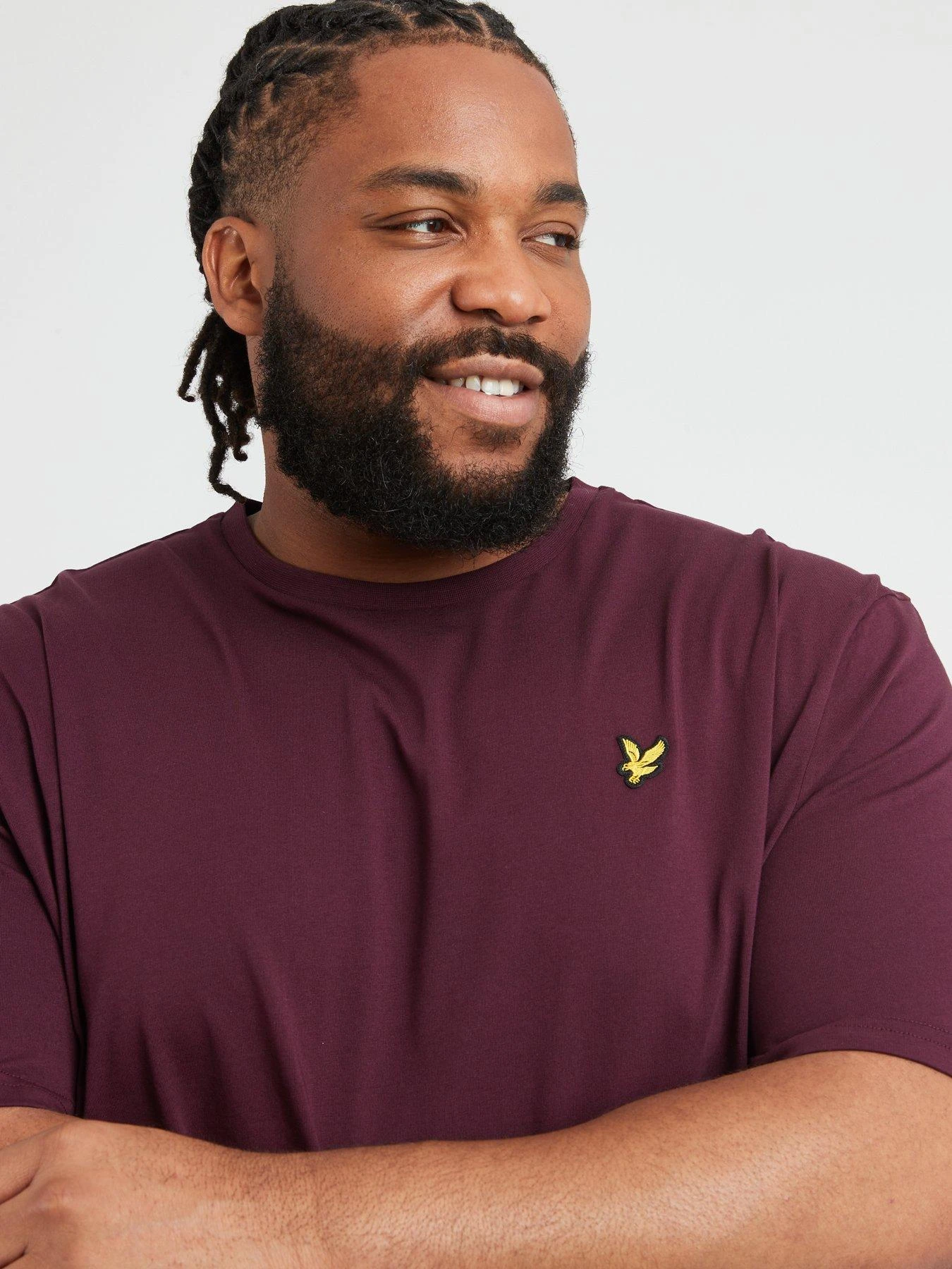 Lyle & Scott Lyle & Scott Big & Tall Plain T-Shirt - Dark Red 4 Lyle & Scott Lyle & Scott Big & Tall Plain T-Shirt - Dark Red - Image 4