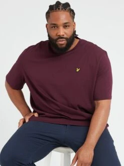 Lyle & Scott Lyle & Scott Big & Tall Plain T-Shirt - Dark Red 9 Lyle & Scott Lyle & Scott Big & Tall Plain T-Shirt - Dark Red -Barbou Clothing Shop VKRZ7 SQ5 0000000315 DARK RED MDd1