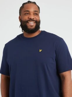 Lyle & Scott Lyle & Scott Big & Tall Plain T-Shirt - Navy -Barbou Clothing Shop VKRZ8 SQ4 0000000048 NAVY MDd
