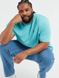 Lyle & Scott Lyle & Scott Big & Tall Plain T-Shirt - Green -Barbou Clothing Shop VKUL3 SQ4 0000000047 GREEN MDd