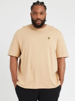 Lyle & Scott Lyle & Scott Big & Tall Plain T-Shirt - Light Brown