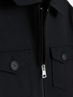 River Island Smart Fine Twill Western Jacket - Black -Barbou Clothing Shop VKULL SQ6 0000000004 BLACK MDd2