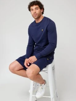 Lyle & Scott Lyle & Scott Crew Neck Sweatshirt - Navy -Barbou Clothing Shop VKUP2 SQ4 0000000048 NAVY MDd