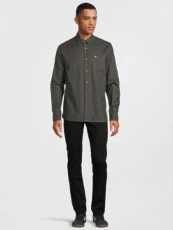 Lyle & Scott Lyle & Scott Plain Flannel Shirt - Dark Grey -Barbou Clothing Shop VKUPB SQ3 0000000070 DARK GREY MDo