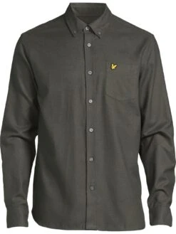 Lyle & Scott Lyle & Scott Plain Flannel Shirt - Dark Grey -Barbou Clothing Shop VKUPB SQ5 0000000070 DARK GREY MDd1