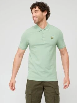 Lyle & Scott Lyle & Scott Plain Polo Shirt - Light Green