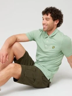 Lyle & Scott Lyle & Scott Plain Polo Shirt - Light Green -Barbou Clothing Shop VKUPT SQ4 0000003112 LIGHT GREEN MDd