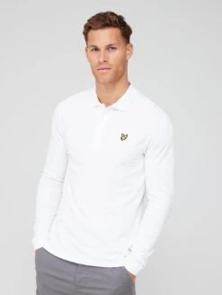 Lyle & Scott Long Sleeve Polo Shirt - White