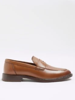River Island Leather Penny Loafer - Brown