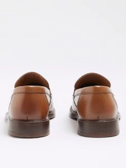 River Island Leather Penny Loafer - Brown -Barbou Clothing Shop VKUQH SQ3 0000000143 BROWN SLb