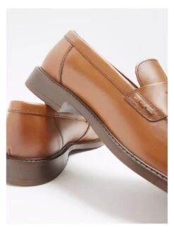 River Island Leather Penny Loafer - Brown -Barbou Clothing Shop VKUQH SQ5 0000000143 BROWN SLt