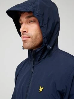 Lyle & Scott Lyle & Scott Zip Through Hooded Jacket - Navy -Barbou Clothing Shop VKUQX SQ4 0000000048 NAVY MDd