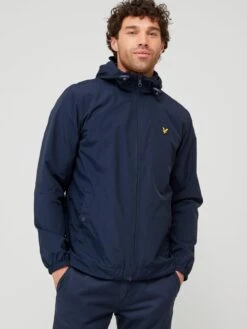 Lyle & Scott Lyle & Scott Zip Through Hooded Jacket - Navy -Barbou Clothing Shop VKUQX SQ5 0000000048 NAVY MDd1