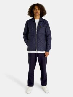 Lyle & Scott Lyle & Scott Quilted Overshirt - Navy -Barbou Clothing Shop VKUUU SQ3 0000000048 NAVY MDo