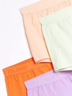 River Island Elastic Waistband Trunk 4 Pack - Orange -Barbou Clothing Shop VKUWH SQ4 0000000198 ORANGE SLd1