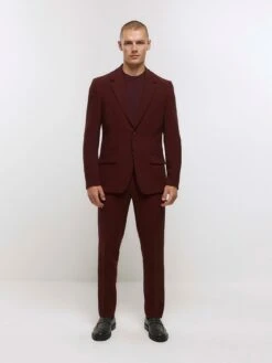 River Island Colour Suit Trouser - Dark Red -Barbou Clothing Shop VL3MH SQ3 0000000315 DARK RED MDo