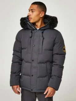 Zavetti Canada Oshawa 2.0 Parka Jacket - Dark Grey 