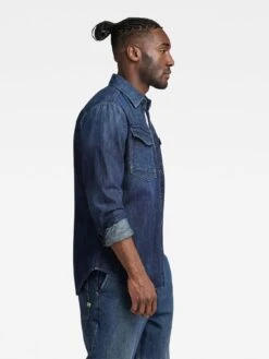 G-Star RAW G-star Slim Fit Denim Shirt - Dark Wash -Barbou Clothing Shop VLGT4 SQ4 0000000073 DARK WASH MDd