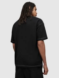AllSaints Splintered Graphic T-Shirt - Black -Barbou Clothing Shop VM006 SQ4 0000000004 BLACK MDb