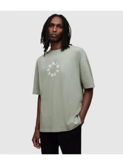 AllSaints Tierra Graphic T-Shirt -Barbou Clothing Shop VM007 SQ4 0000003112 LIGHT GREEN MDb