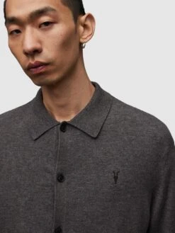 AllSaints Kilburn Cardigan - Dark Grey -Barbou Clothing Shop VM01K SQ7 0000000070 DARK GREY MDd1