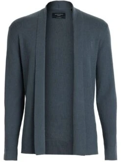 AllSaints Mode Merino Open Cardigan - Blue -Barbou Clothing Shop VM05K SQ3 0000000020 BLUE SLf