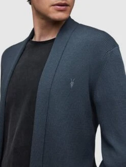 AllSaints Mode Merino Open Cardigan - Blue -Barbou Clothing Shop VM05K SQ6 0000000020 BLUE MDd