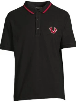 TRUE RELIGION Short Sleeve JV7 Polo Shirt - Black -Barbou Clothing Shop VM5Q1 SQ3 0000000004 BLACK SLf