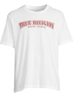 TRUE RELIGION Relaxed Nu Brush T-Shirt - White  -Barbou Clothing Shop VM5S0 SQ3 0000000013 WHITE SLf