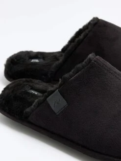 River Island Mule Slipper - Black -Barbou Clothing Shop VM7GH SQ6 0000000004 BLACK SLd