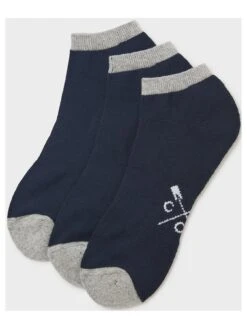 Crew Clothing 3-pack Bamboo Trainer Socks - Navy