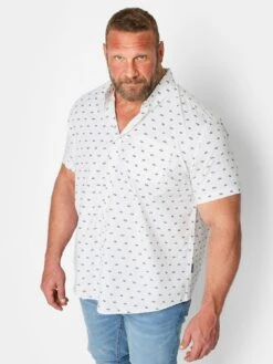 BadRhino Mini Jeep Poplin Shirt - White