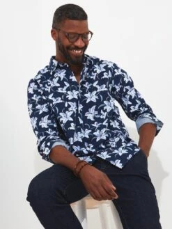 Joe Browns Cool In Floral Shirt - Blue