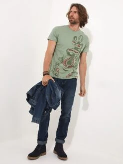 Joe Browns Without Regrets T-shirt - Khaki -Barbou Clothing Shop VNGS9 SQ4 0000000058 KHAKI MDd