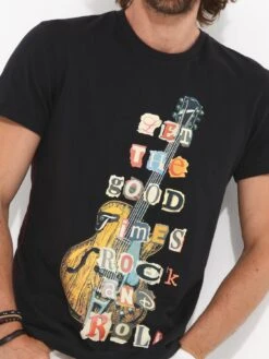 Joe Browns Rock And Roll T-shirt - Black -Barbou Clothing Shop VNGSB SQ3 0000000004 BLACK MDo