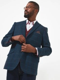 Joe Browns Check It Out Blazer - Blue 7 Joe Browns Check It Out Blazer - Blue -Barbou Clothing Shop VNGSP SQ4 0000000020 BLUE MDd