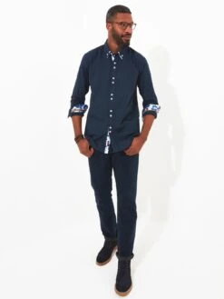 Joe Browns Delightful Double Collar Shirt - Navy