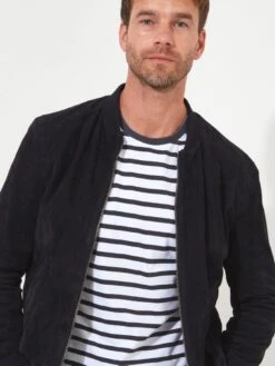 Joe Browns Exquisite Premium Suede Bomber - Navy -Barbou Clothing Shop VNGUB SQ4 0000000048 NAVY MDd