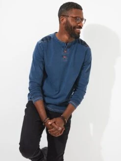 Joe Browns Cool And Customised Henley - Blue