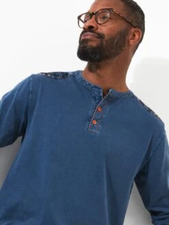 Joe Browns Cool And Customised Henley - Blue -Barbou Clothing Shop VNGUL SQ3 0000000020 BLUE MDo