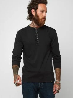 Joe Browns Versatile Henley T-shirt - Black